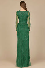 Load image into Gallery viewer, Elegant Long Sleeve Beaded Gown  - OUTLET