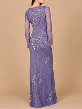 Load image into Gallery viewer, Long Sleeve, High Neck Beaded Gown - OUTLET