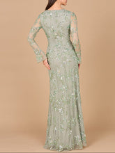 Load image into Gallery viewer, Beaded Dress with Sheer Long Sleeves