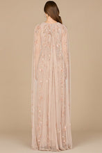 Load image into Gallery viewer, Mermaid Beaded Dress with Long Cape - OUTLET