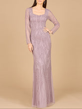 Load image into Gallery viewer, V Neck Beaded Long Sleeve Dress