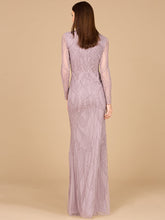 Load image into Gallery viewer, V Neck Beaded Long Sleeve Dress
