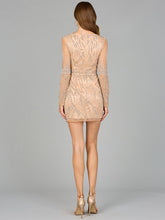 Load image into Gallery viewer, Long Sleeve V-Neck Cocktail Dress