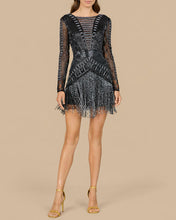 Load image into Gallery viewer, High Neck Cocktail Dress with Long Sleeves