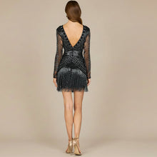 Load image into Gallery viewer, High Neck Cocktail Dress with Long Sleeves
