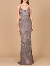 Load image into Gallery viewer, Sleeveless V-Neck Beaded Dress