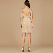 Load image into Gallery viewer, Embellished Cocktail Dress with V-Neckline