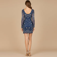 Load image into Gallery viewer, Long Sleeve Short Beaded Dress