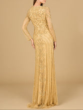 Load image into Gallery viewer, V Neck Beaded Long Sleeve Dress