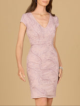Load image into Gallery viewer, Cap Sleeve Cocktail Gown  - OUTLET