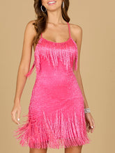 Load image into Gallery viewer, Spaghetti Strap Fringe Dress