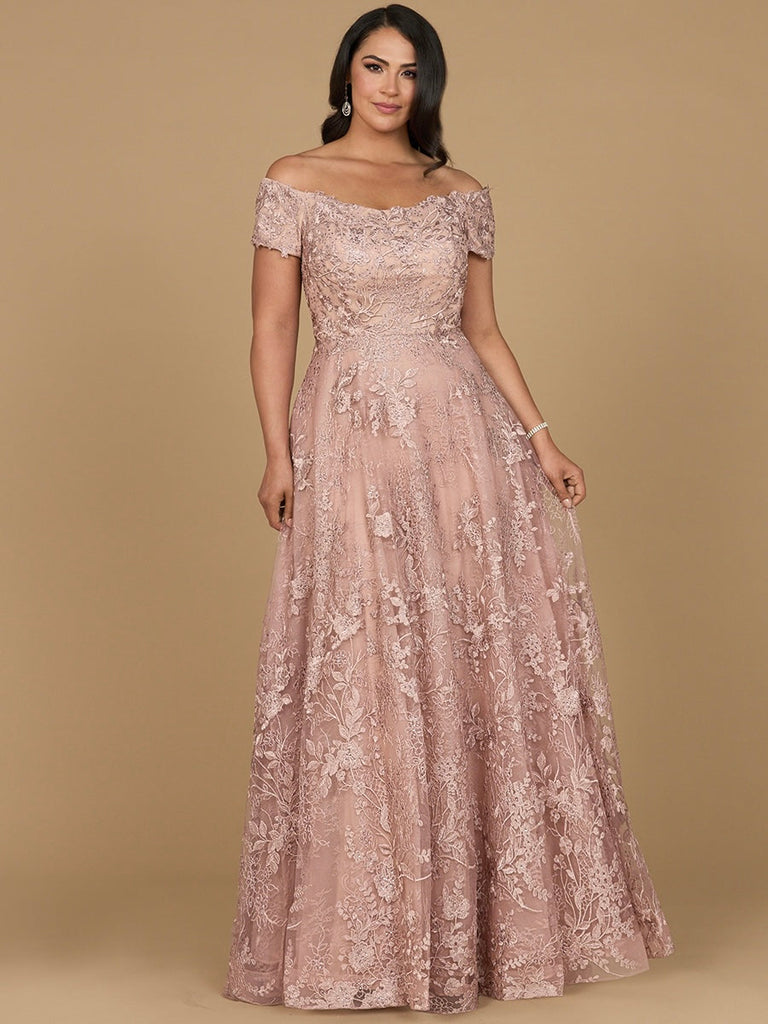 Off Shoulder A-Line Gown | Lara 29122