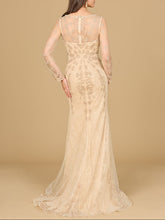 Load image into Gallery viewer, Long Sleeve Lace Mermaid Gown