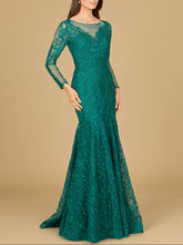Load image into Gallery viewer, Mermaid, Long Sleeve Lace Gown
