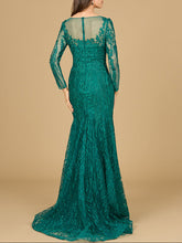 Load image into Gallery viewer, Mermaid, Long Sleeve Lace Gown