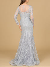 Load image into Gallery viewer, Mermaid, Long Sleeve Lace Gown