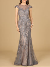 Load image into Gallery viewer, Sheath Lace Gown with Cap Sleeves