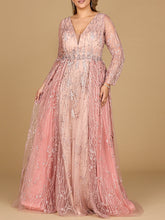 Load image into Gallery viewer, Elegant Overskirt Dress with Long Sleeves