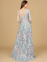 Load image into Gallery viewer, Illusion Neck, Long Sleeve Ballgown