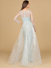 Load image into Gallery viewer, Long Sleeve Lace Gown with Tulle Overskirt