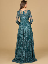 Load image into Gallery viewer, Long Sleeve, Illusion Neck Gown