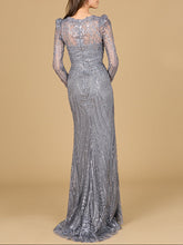 Load image into Gallery viewer, Long Sleeve Sheath Gown with Juliet Sleeves