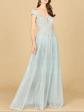 Load image into Gallery viewer, Cap Sleeve Lace Ballgown