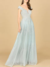 Load image into Gallery viewer, Cap Sleeve Lace Ballgown