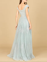 Load image into Gallery viewer, Cap Sleeve Lace Ballgown