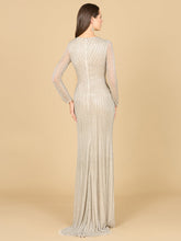 Load image into Gallery viewer, Classic V-Neck Beaded Long Sleeve Gown