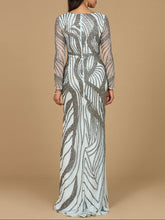Load image into Gallery viewer, Cascading Beads Long Sleeve Dress - OUTLET