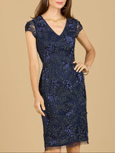 Load image into Gallery viewer, Cap Sleeve Embellished Dress