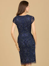 Load image into Gallery viewer, Cap Sleeve Embellished Dress