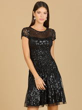 Load image into Gallery viewer, Cap Sleeve Sequin Short Dress
