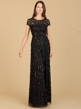 Load image into Gallery viewer, 3D Floral Embellished Cap Sleeve Gown | 29181