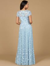 Load image into Gallery viewer, 3D Floral Embellished Cap Sleeve Gown | 29181