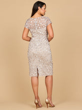 Load image into Gallery viewer, 3D Applique Midi Dress with Cap Sleeves