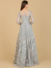 Load image into Gallery viewer, Long Sleeve Illusion Neck Gown