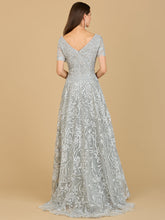 Load image into Gallery viewer, Short Sleeve Lace A-Line Dress with V-Neckline