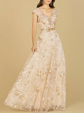 Load image into Gallery viewer, Lace Embellished A-Line Dress