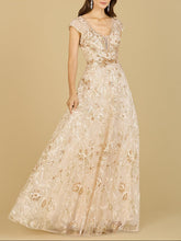 Load image into Gallery viewer, Lace Embellished A-Line Dress