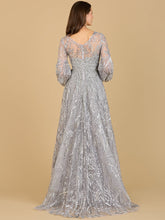 Load image into Gallery viewer, V Neckline Long Sleeve Gown
