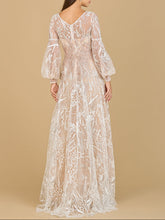 Load image into Gallery viewer, V Neckline Long Sleeve Gown