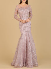 Load image into Gallery viewer, Long Sleeve Mermaid Beaded Gown