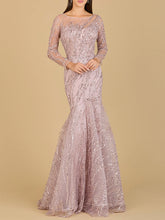 Load image into Gallery viewer, Long Sleeve Mermaid Beaded Gown