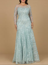 Load image into Gallery viewer, Long Sleeve Mermaid Beaded Gown
