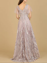 Load image into Gallery viewer, Cape Sleeve V-Neck Gown  - OUTLET