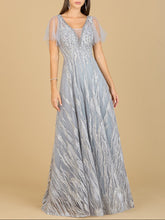 Load image into Gallery viewer, Cape Sleeve V-Neck Gown  - OUTLET