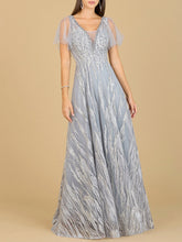 Load image into Gallery viewer, Cape Sleeve V-Neck Gown  - OUTLET