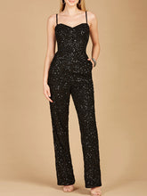 Load image into Gallery viewer, Beaded Spaghetti Strap Jumpsuit